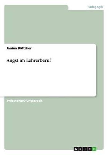 Cover image for Angst im Lehrerberuf