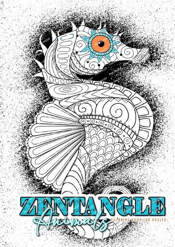 Cover image for Zentangle Animals Coloring Book for Adults