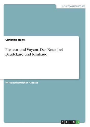 Cover image for Flaneur und Voyant