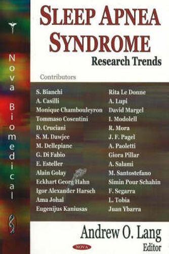 Cover image for Sleep Apnea Syndrome: Research Trends