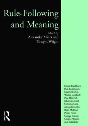 Cover image for Rule-Following and Meaning