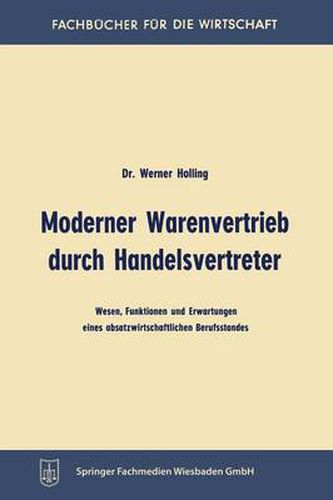 Cover image for Moderner Warenvertrieb Durch Handelsvertreter