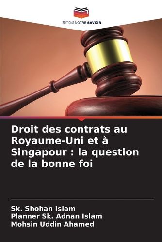 Cover image for Droit des contrats au Royaume-Uni et a Singapour