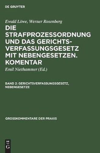 Cover image for Gerichtsverfassungsgesetz, Nebengesetze
