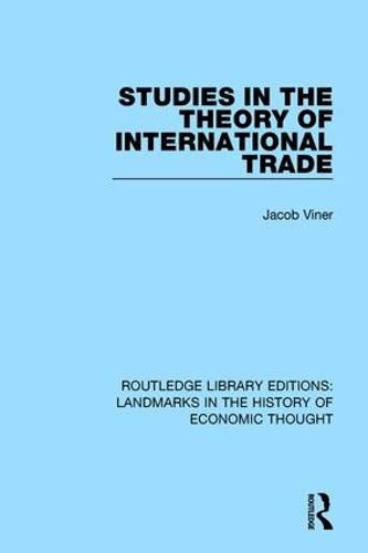 Cover image for Studies in the Theory of International Trade