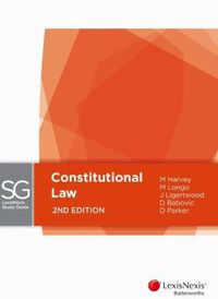 Cover image for LexisNexis Study Guide: Constitutional Law