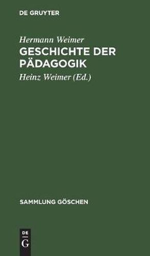 Cover image for Geschichte der Padagogik