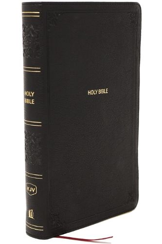 Cover image for KJV Giant Print End-of-Verse Reference Bible, Black Leathersoft, Red Letter, Comfort Print (Thumb Indexed)