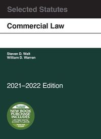 Cover image for Commercial Law, Selected Statutes, 2021-2022