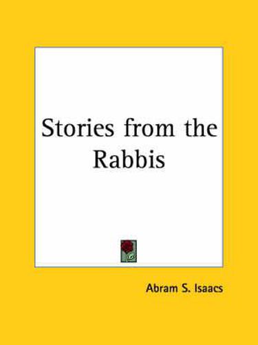 Cover image for Stories from the Rabbis (1911)
