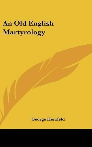 Cover image for An Old English Martyrology