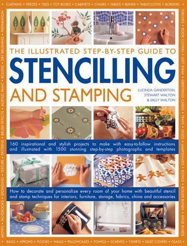 Cover image for Illustrated Step-by-step Guide to Stencilling and Stamping