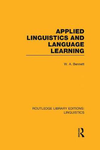 Cover image for Applied Linguistics and Language Learning