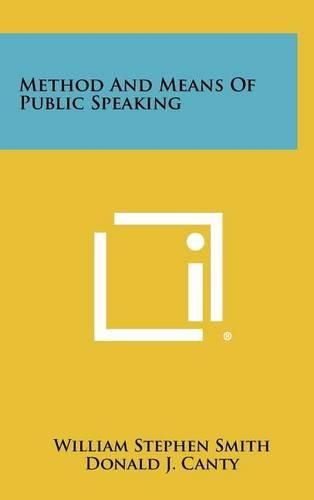 Cover image for Method and Means of Public Speaking