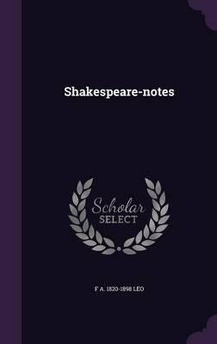 Cover image for Shakespeare-Notes