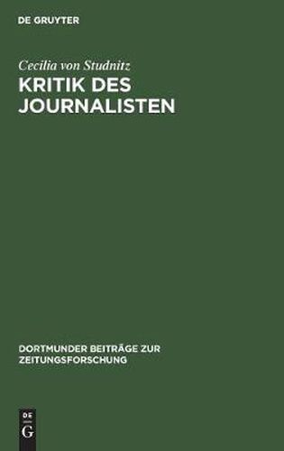 Cover image for Kritik des Journalisten