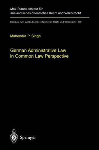 Cover image for German Administrative Law in Common Law Perspective