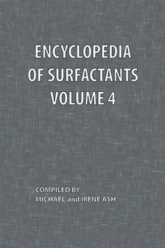 Cover image for Encyclopedia of Surfactants Volume 4