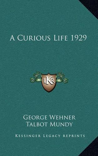 Cover image for A Curious Life 1929