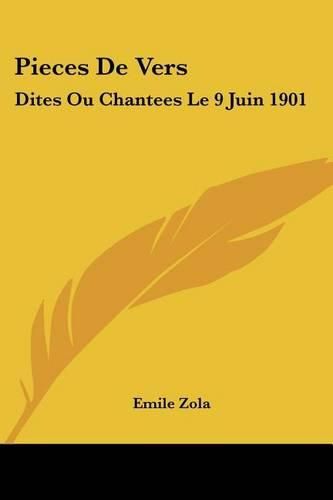 Cover image for Pieces de Vers: Dites Ou Chantees Le 9 Juin 1901: Au Banquet Organise Par Les Disciples de Fourier Et Les Associations Ouvrieres (1901)