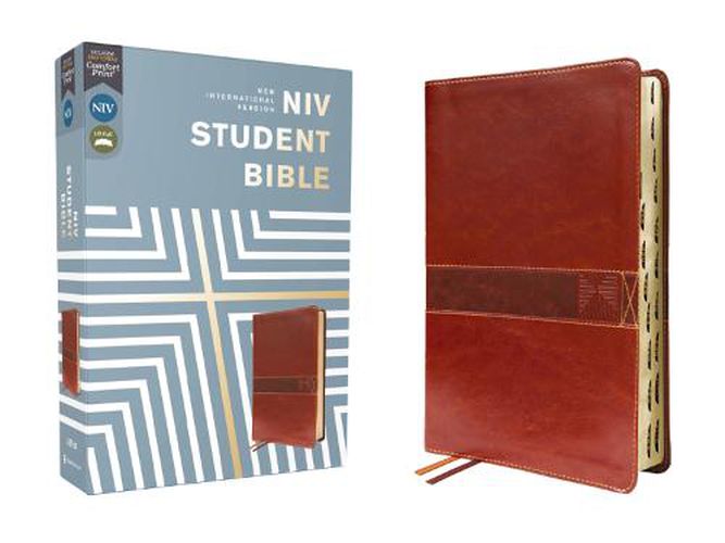 Cover image for NIV, Student Bible, Leathersoft, Brown, Thumb Indexed, Comfort Print