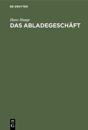 Cover image for Das Abladegeschaft