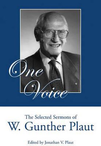 Cover image for One Voice: The Selected Sermons of W. Gunther Plaut