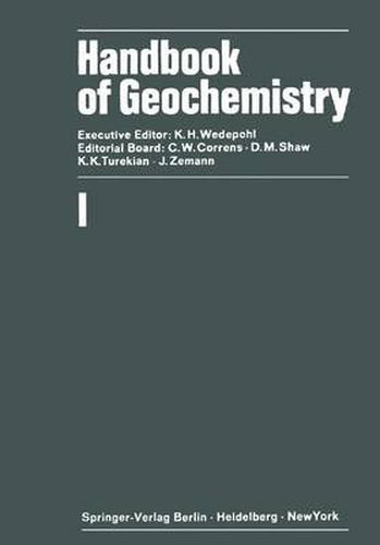 Cover image for Handbook of Geochemistry