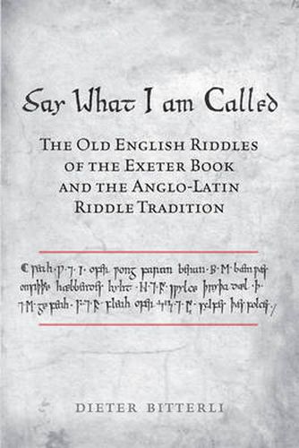 Cover image for Say What I Am Called: The Old English Riddles of the Exeter Book & the Anglo-Latin Riddle Tradition