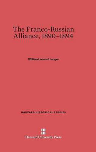 The Franco-Russian Alliance, 1890-1894