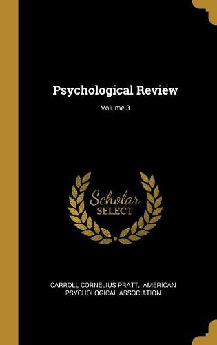 Cover image for Psychological Review; Volume 3