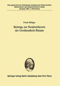 Cover image for Beitrage Zur Strukturtheorie Der Grothendieck-Raume