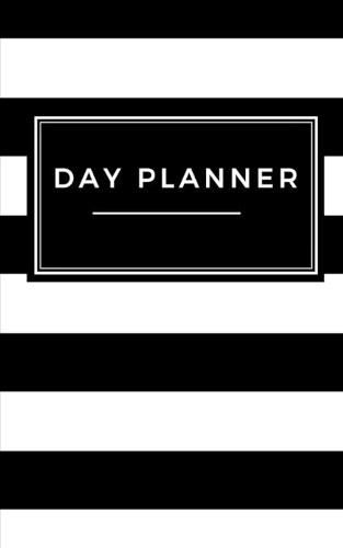 Day Planner - Planning My Day - White Black Strips Cover