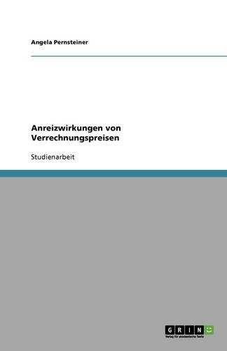 Cover image for Anreizwirkungen von Verrechnungspreisen