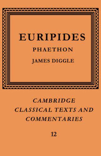 Cover image for Euripides: Phaethon