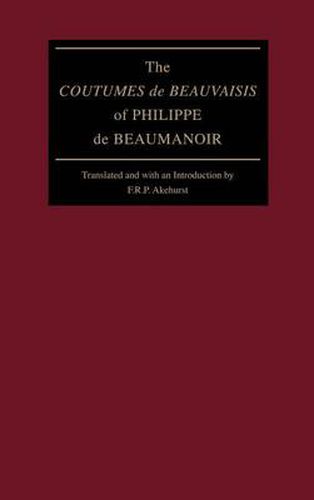 Cover image for The Coutumes de Beauvaisis  of Philippe de Beaumanoir