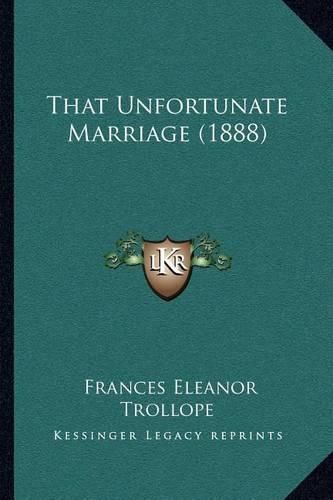 That Unfortunate Marriage (1888)