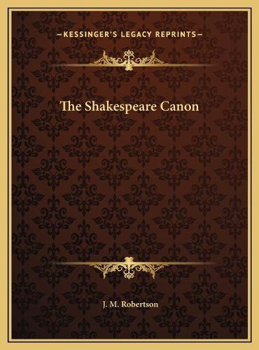 Cover image for The Shakespeare Canon