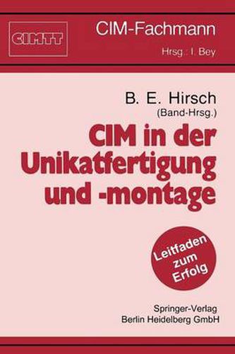 Cover image for CIM in der Unikatfertigung und -montage