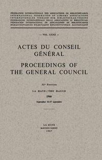 Cover image for Actes du Conseil General / Proceedings of the General Council: Vol. XXXII