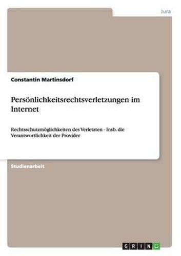 Cover image for Personlichkeitsrechtsverletzungen Im Internet