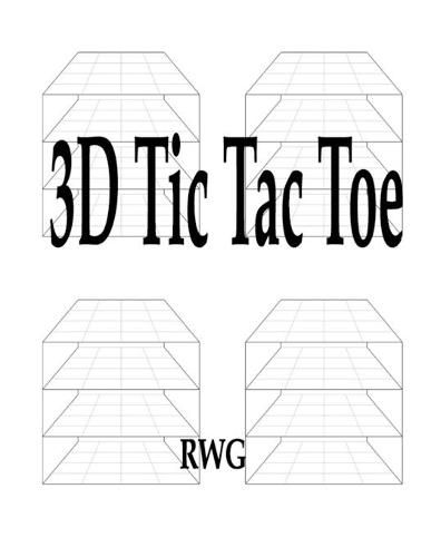 Cover image for 3D Tic Tac Toe: 50 Pages 8.5 X 11