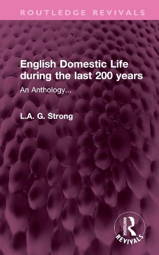 Cover image for English Domestic Life during the last 200 years