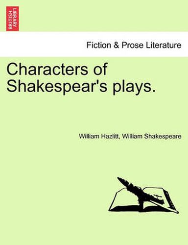 Cover image for Characters of Shakespear's Plays.