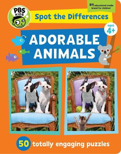 Cover image for Spot The Differences: Adorable Animals: 50 Picture Puzzles, Thousands of Challenges