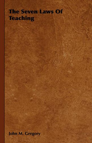 Cover image for The Seven Laws of Teaching
