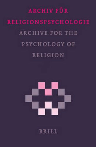 Cover image for Archive for the Psychology of Religion / Archiv fur Religionspsychologie, Volume 26 (2004)