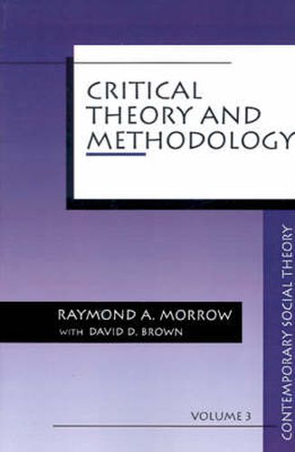 Cover image for Critical Theory and Methodology