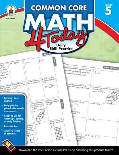 Cover image for Common Core Math 4 Today, Grade 5: Daily Skill Practice