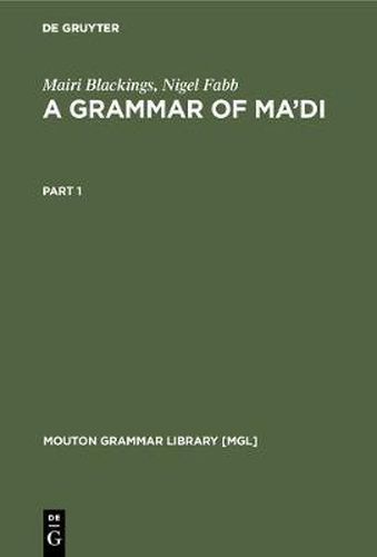 Cover image for A Grammar of Ma'di